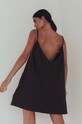 Бавовняна сукня MUUV. sukienka #SURFGIRL коричневий suk.surfgirl.black