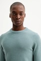 Marc O'Polo sweter z dodatkiem wełny turkusowy M30506660174