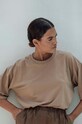 MUUV. t-shirt bawełniany READY TO WEAR bawełna brązowy tshirt.READYTOWEAR.pean