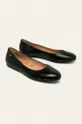 Wojas - Bőr balerina cipő fekete