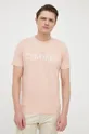 różowy Calvin Klein t-shirt bawełniany