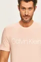 różowy Calvin Klein t-shirt bawełniany