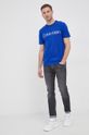 Calvin Klein - Bavlněné tričko modrá