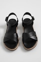 Kožené sandále Wojas 7603651 čierna ZS21