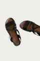 чорний Шкіряні сандалі Wojas
