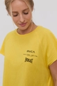 żółty RVCA T-shirt bawełniany