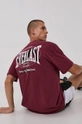 burgundské Bavlnené tričko RVCA X Everlast Pánsky