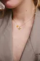 Ania Kruk - Strieborný pozlátený náhrdelník Hippie zlatá