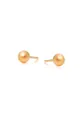 arany Ania Kruk - Aranyozott ezüst fülbevaló Oval Női