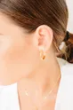 Ania Kruk - Ασημένια επιχρυσωμένα σκουλαρίκια Trendy χρυσαφί