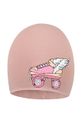 pastelowy różowy Broel czapka dwustronna dziecięca Claretta Dziewczęcy