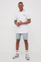 Βαμβακερό μπλουζάκι πόλο Prosto Mods λευκό