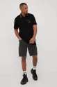 Βαμβακερό μπλουζάκι πόλο Prosto Mods μαύρο