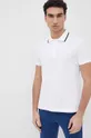 λευκό Βαμβακερό μπλουζάκι πόλο Geox