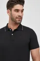 μαύρο Βαμβακερό μπλουζάκι πόλο Geox