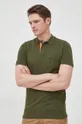 Βαμβακερό μπλουζάκι πόλο Manuel Ritz πράσινο