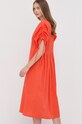 Odzież Beatrice B sukienka bawełniana 22FE6683JEEG pomarańczowy