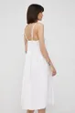 Βαμβακερό φόρεμα Lee Cooper λευκό