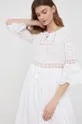 λευκό Βαμβακερό φόρεμα XT Studio