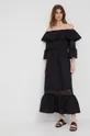 Βαμβακερό φόρεμα XT Studio μαύρο