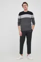 Lacoste Sweter bawełniany AH2157 szary
