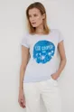 μπλε Βαμβακερό μπλουζάκι Lee Cooper Γυναικεία