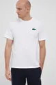 Хлопковая футболка Lacoste белый