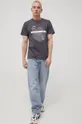 Βαμβακερό μπλουζάκι Cross Jeans γκρί