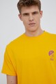 Bavlněné tričko RVCA žlutá C1SSRV.MARIGOLD