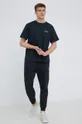 Βαμβακερό μπλουζάκι RVCA μαύρο