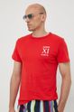 czerwony Bikkembergs t-shirt bawełniany Męski
