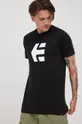 Βαμβακερό μπλουζάκι Etnies μαύρο