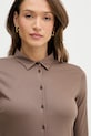 Mos Mosh koszula bawełniana brązowy 131660