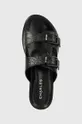 μαύρο Δερμάτινες παντόφλες Charles Footwear Luisa