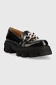 Kožne mokasinke Charles Footwear Mey Mey.Loafer crna ZS23