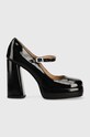 Wojas pantofi de piele gros negru 3511731