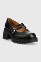 Kožené poltopánky Charles Footwear Kiara Mary Jane Kiara.Mary.Jane.Loafer čierna ZS23