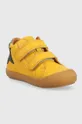 Δερμάτινα παιδικά κλειστά παπούτσια Froddo κίτρινο