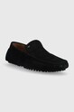 Wojas mokasyny zamszowe 1014561 czarny ZS23