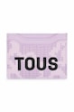 Tous etui na karty imitacja skóry licowej fioletowy 2001852729