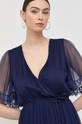Nissa rochie de matase bleumarin RC13119