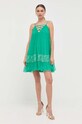 Nissa rochie de matase RS13875 verde ZS23