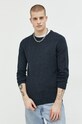 Solid pulover de lana grosime medie bleumarin 21107341.1940101