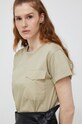 Mos Mosh t-shirt bawełniany beżowy 151140