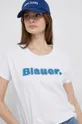 белый Хлопковая футболка Blauer