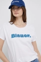 білий Бавовняна футболка Blauer