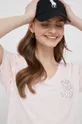 ružová Bavlnené tričko Blauer