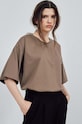 MUUV. tricou din bumbac READY TO WEAR uni bej tshirt.READYTOWEAR.blck