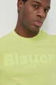 zelena Bombažna kratka majica Blauer