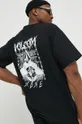 μαύρο Βαμβακερό μπλουζάκι Volcom Ανδρικά
